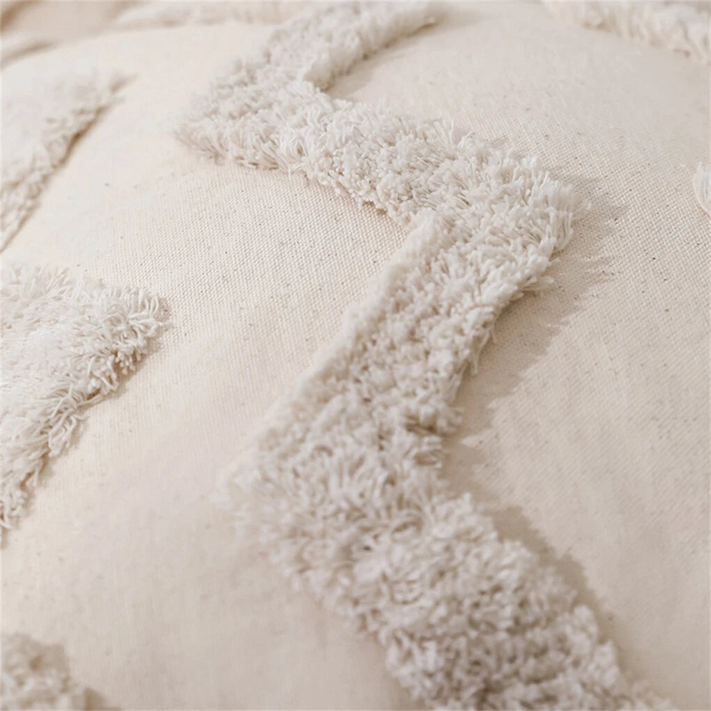 Boho Moroccan Throw Pillow Covers w/ Tassel Tufted Sofa Bed Cushion Cases Home