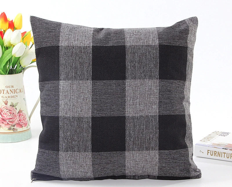 Classic Linen Cotton Cushion Cover Throw Pillow Case Sofa Home Decor Bed