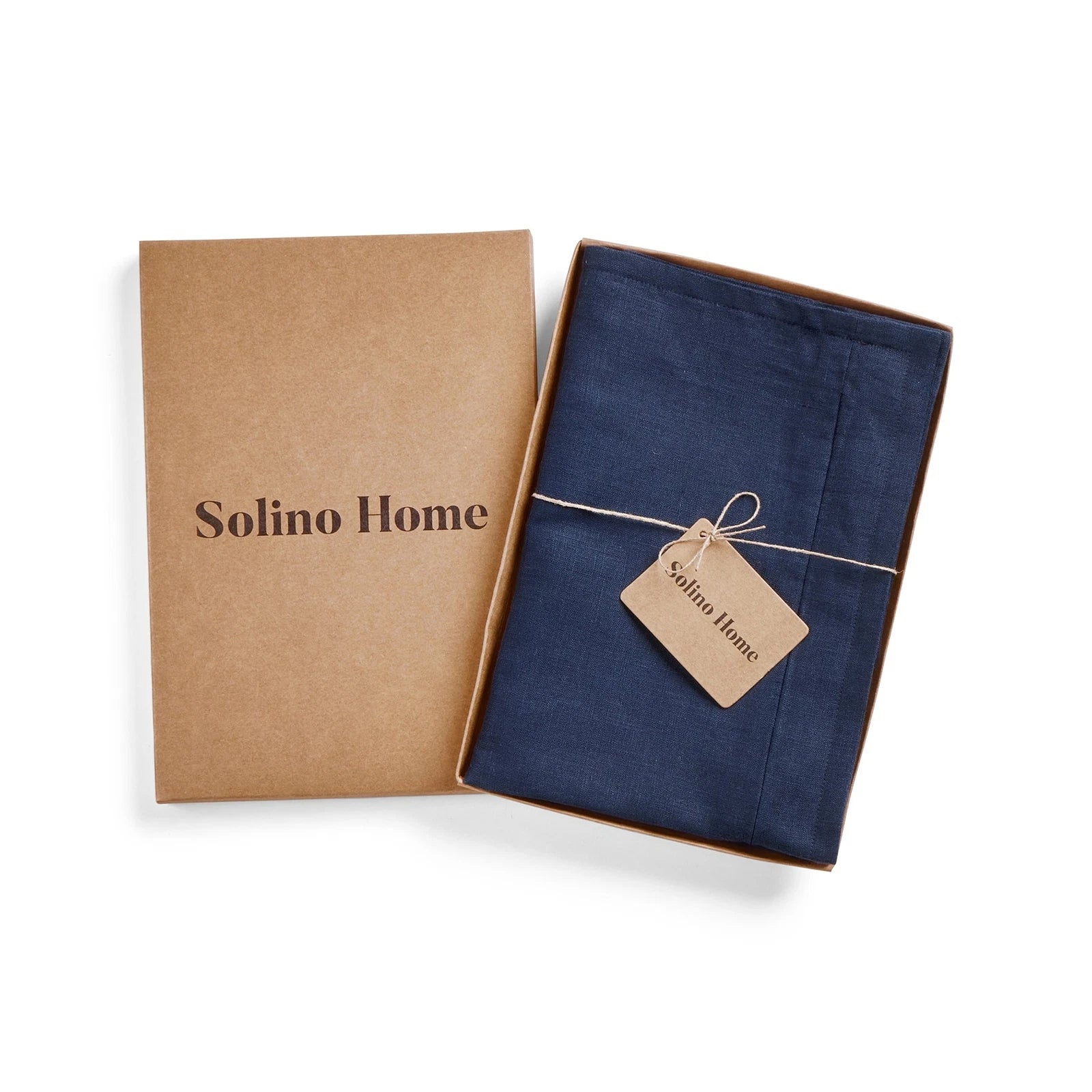 Solino Home Square Linen Pillow Cover for Cushion Couch, Sofa Bed, Santa Barbara