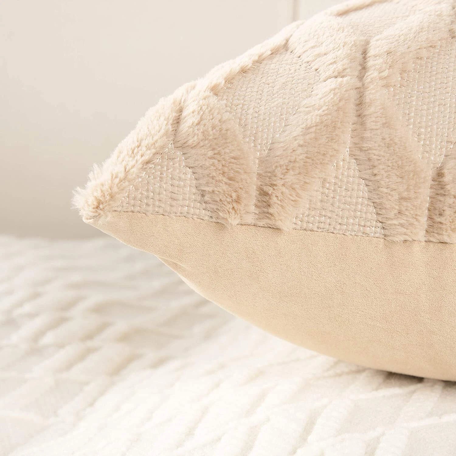 18X18"Throw Pillow Covers Corduroy Sofa Cushion Plush Decor Sofa Cushion Cove