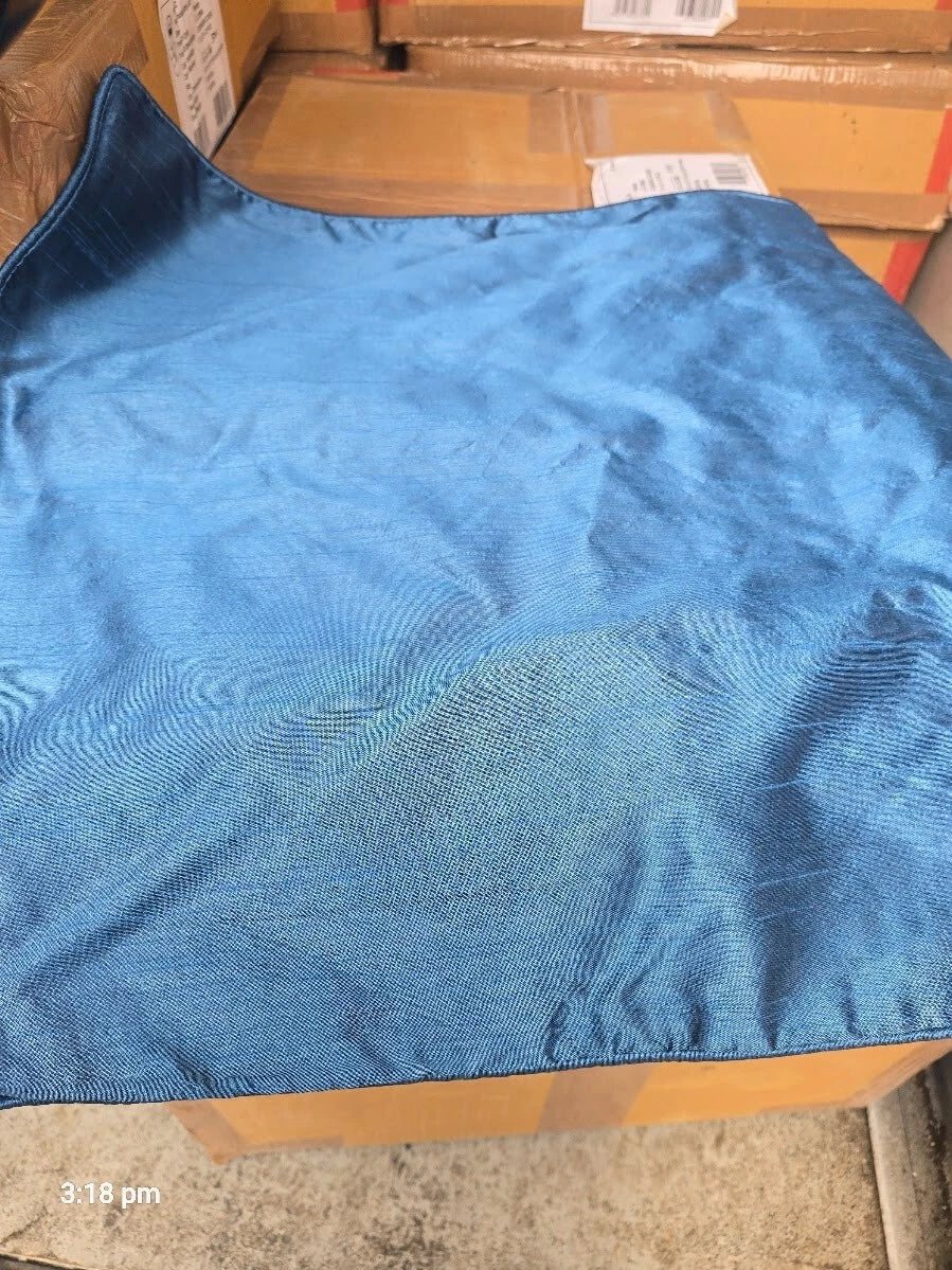 Blue Chenille Cushion Cover Shimmering Pillow Case Home Decor Sofa Bed Scatter