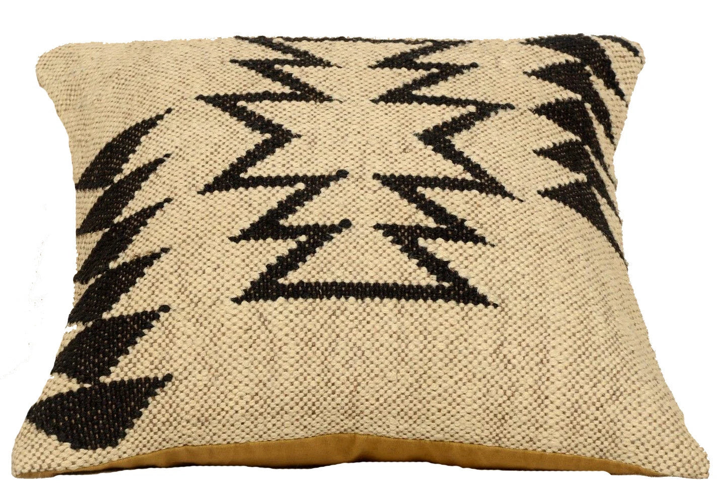 Handwoven Woll Jute Cushion Cover 18x18 Vinatge Sofa Pillow Case Kilim Chair Pad
