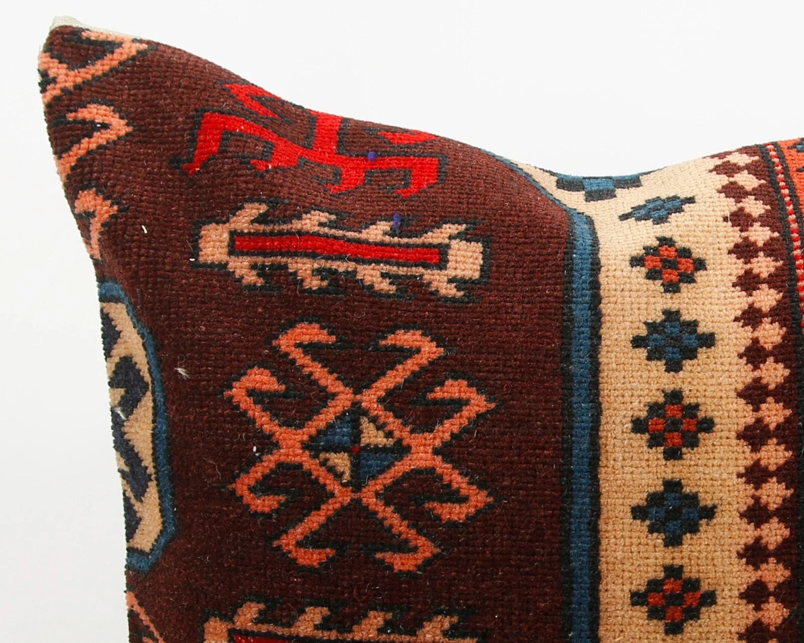 Handwoven Ethnic Cushion Case Throw Pillow Cover Kilim Turkish Pattern Cushion