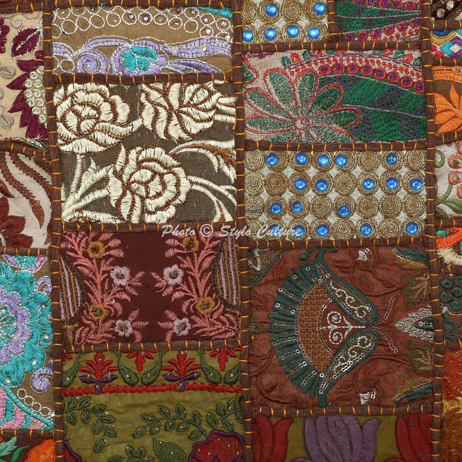 Cushion Cover Traditional Art Yoga Home Decor Sofa Pillow Cover Case 18 x 18 in