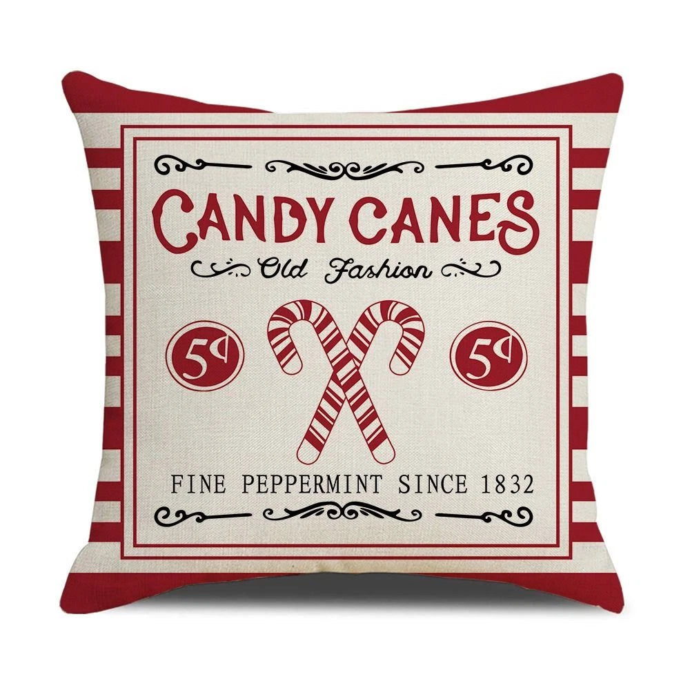 Stripe Candy Christmas Pillowcase Christmas Decor Sofa Cover Cushion Cover