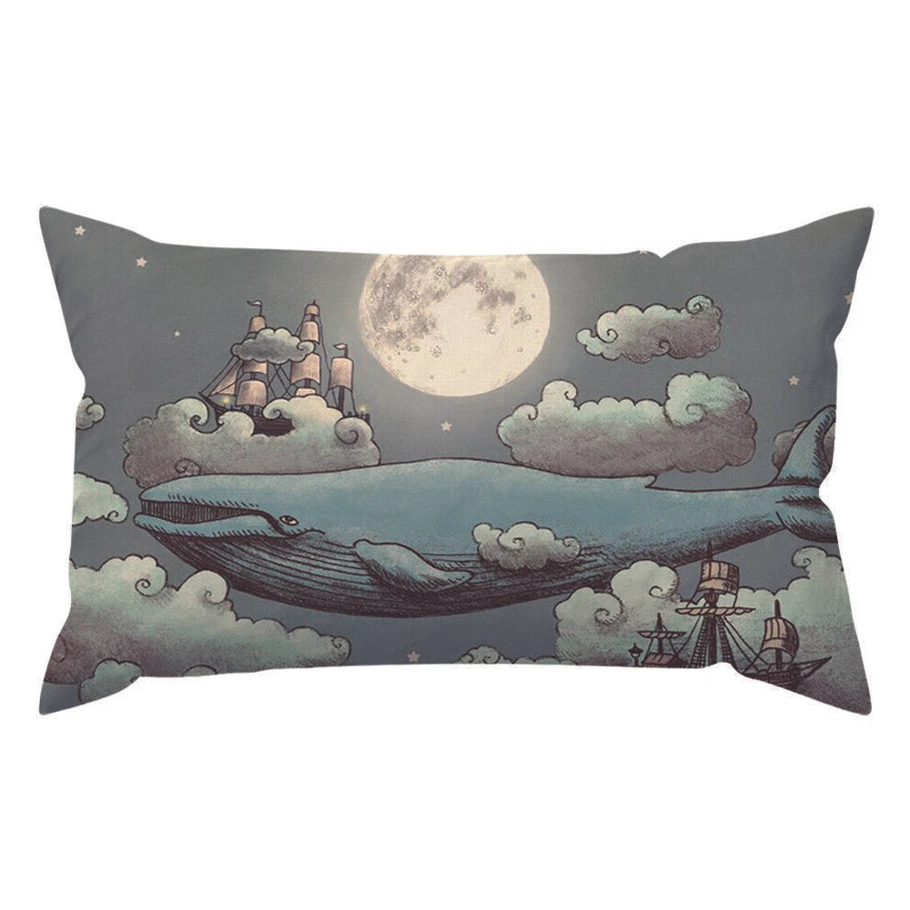 12x20" DIGITAL PRINT Cushion COVER 2-Sided Lumbar Sofa Decorative Pillow Case US