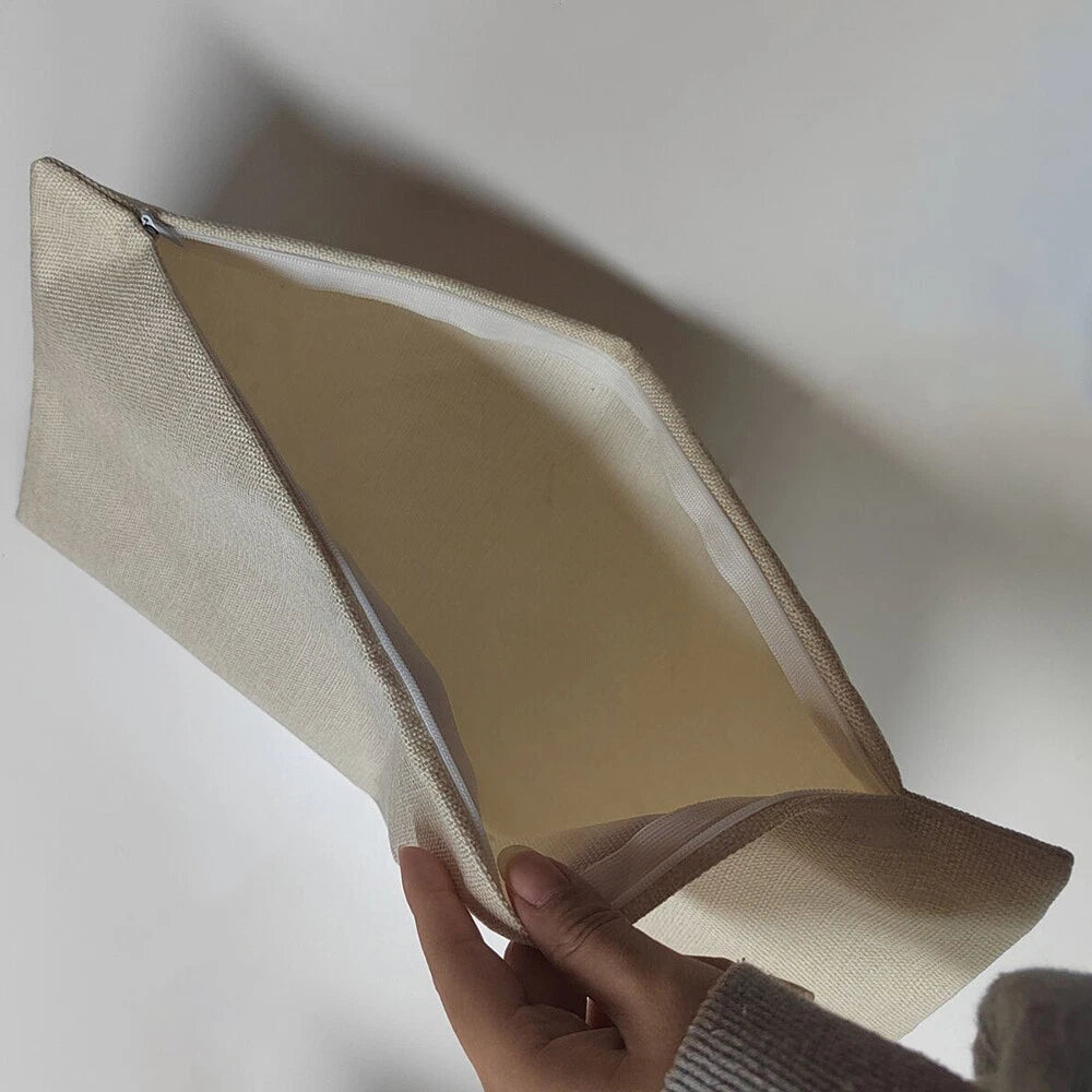 10Pcs DIY Sublimation Blank Linen Pillow Case Home Sofa Car Waist Cushion Cover