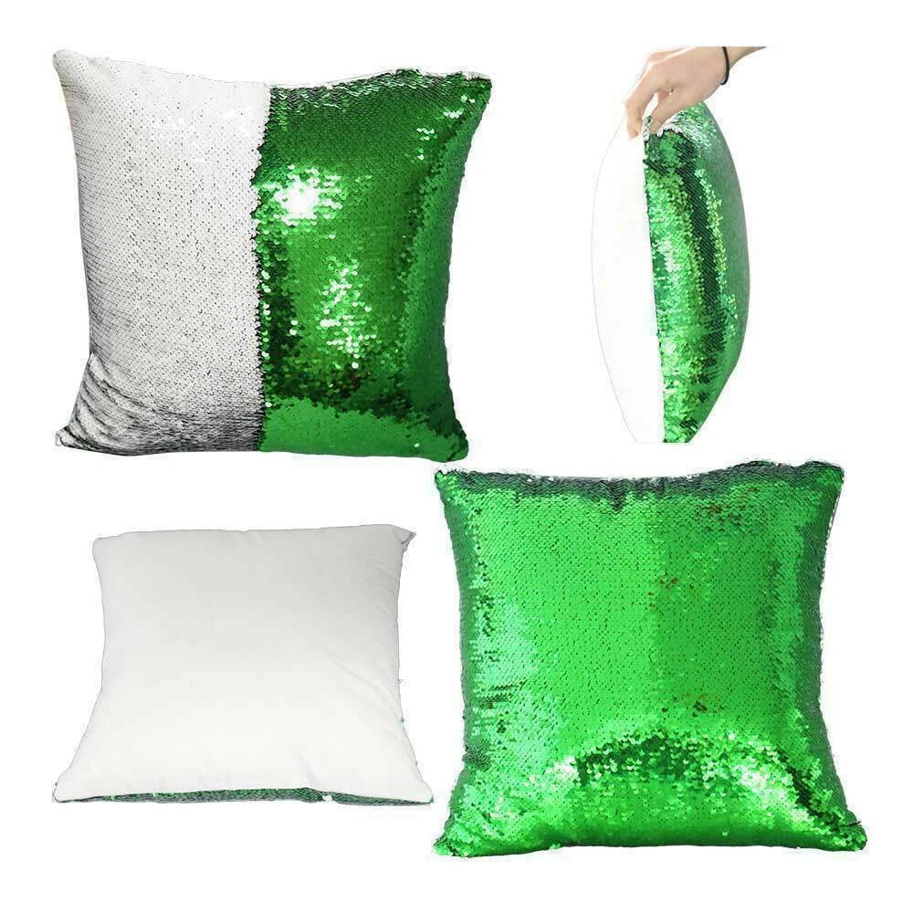 50Pcs Sublimation Blank Reversible Sequin Pillow Case Throw Cushion Cover 16x16"