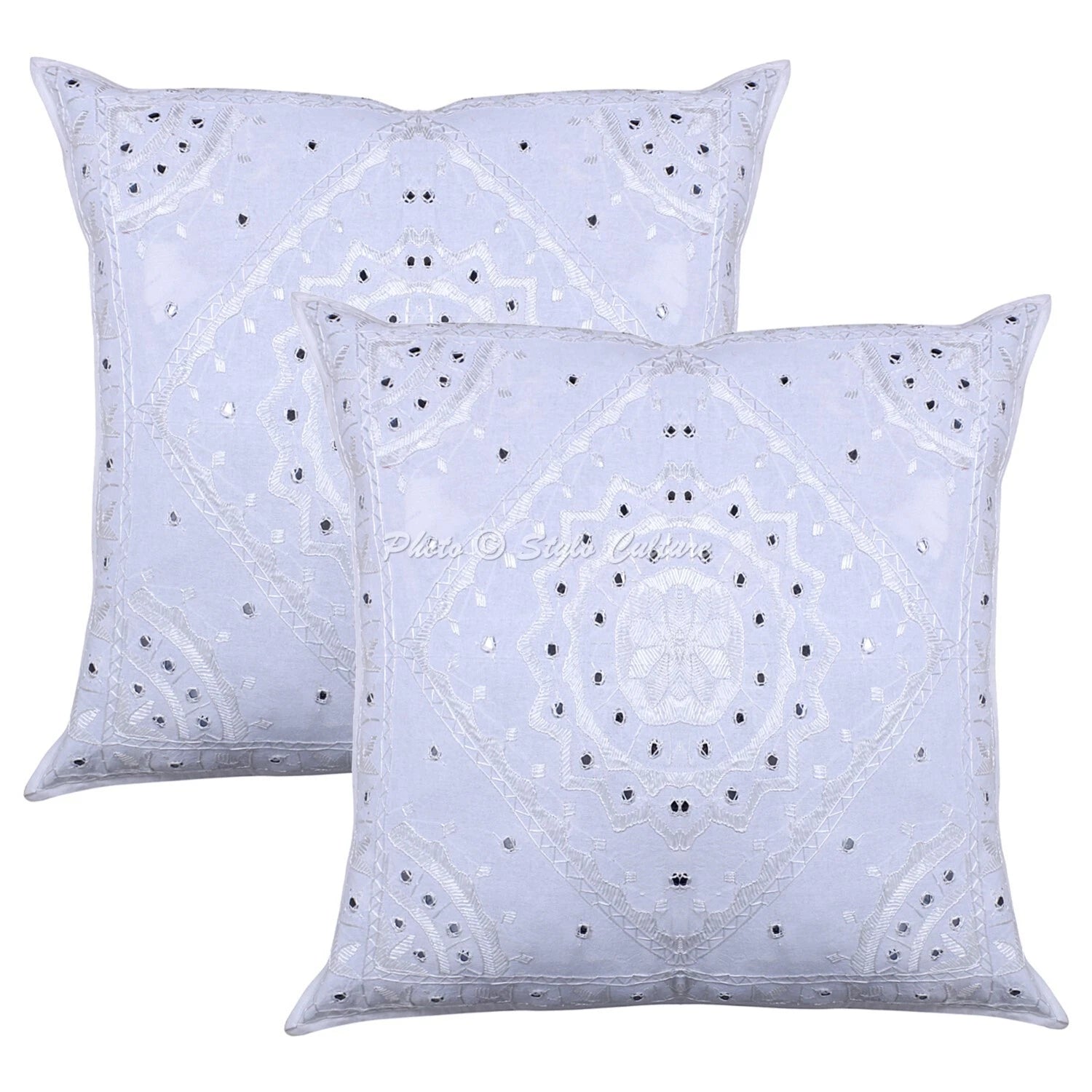 Decorative Home Decor 60 x 60 cm Boho Cushion Cover Embroidered Sofa Pillow Case