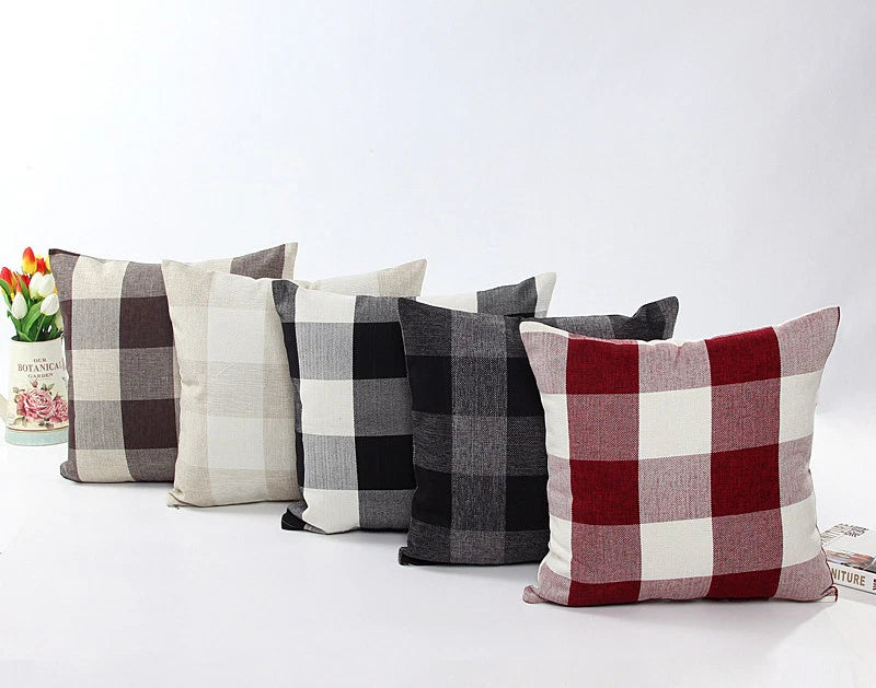 Classic Linen Cotton Cushion Cover Throw Pillow Case Sofa Home Decor Bed