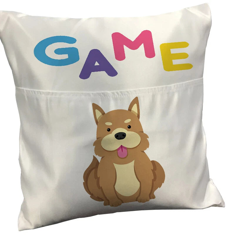 1PC 16" Cushion Cover Sublimation Pocket Blank Pillow Case Cover Home Sofa Decor