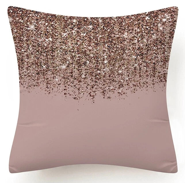 Pink Marble Throw PILLOW COVER Double Sided Sofa Decorative Cushion Cases 18x18"