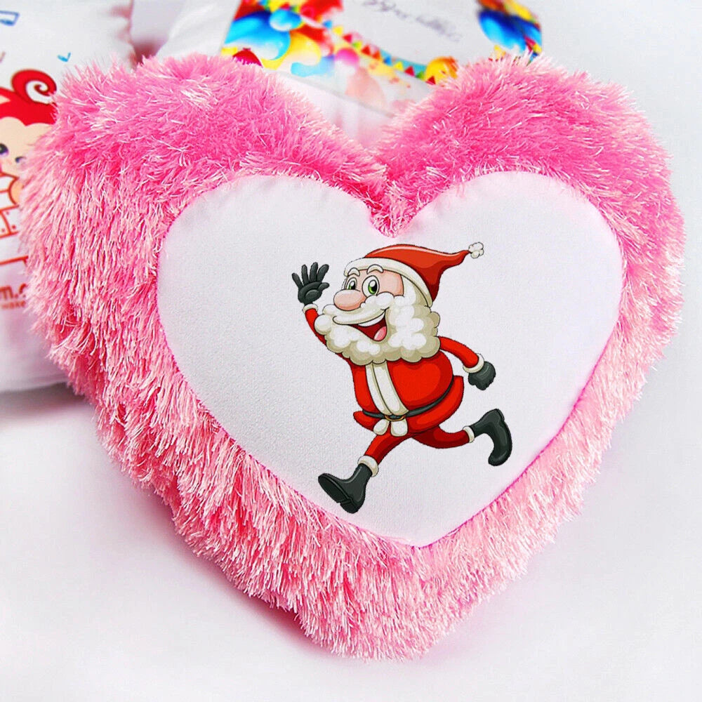 10Pcs Sublimation Blank Pillow Cases Plush Cushion Cover Home Sofa Decor Heart