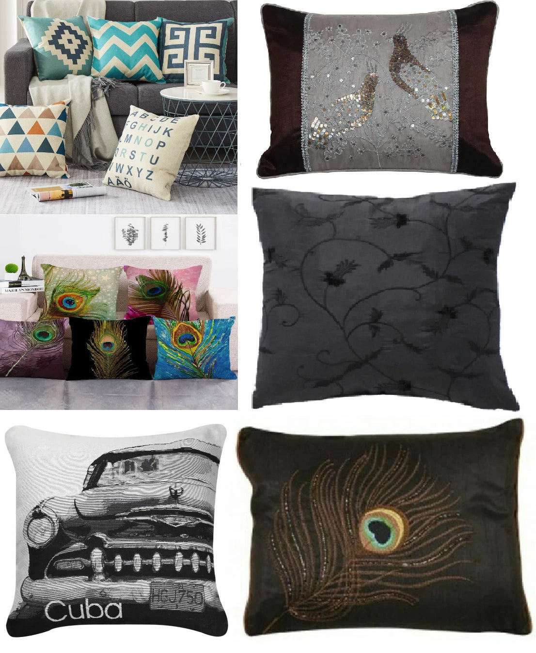 Cushion Covers Soft Pillow Case Unfilled Sofa Car Bed Throw Home Decor Cover UK