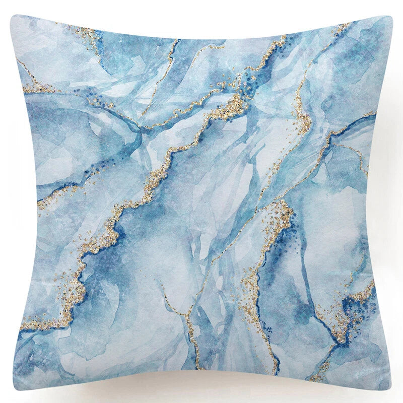 Marble Print Throw PILLOW COVER Decorative 2-Sided Sofa Bed Cushion Case 18x18"
