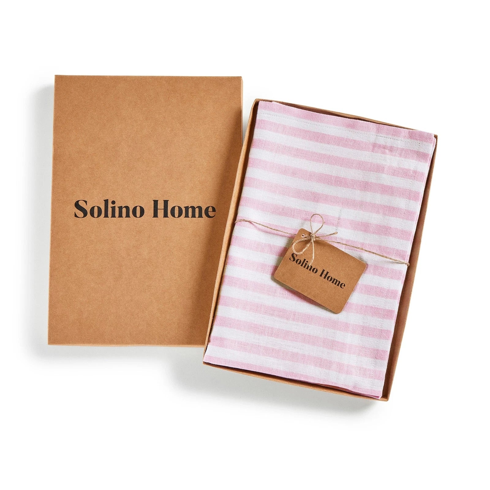 Solino Home Square Linen Pillow Cover for Cushion Couch, Sofa Bed, Santa Barbara