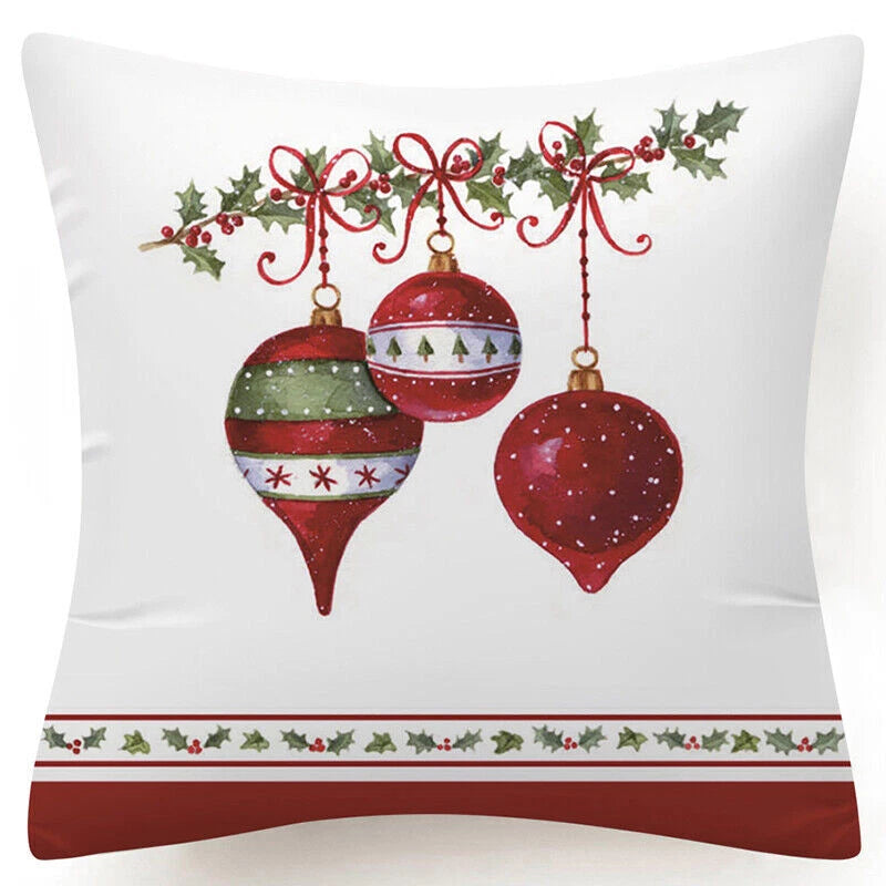 Throw PILLOW COVERS Christmas Decorative Xmas TWO-Sided Sofa Cushion Case 18x18"