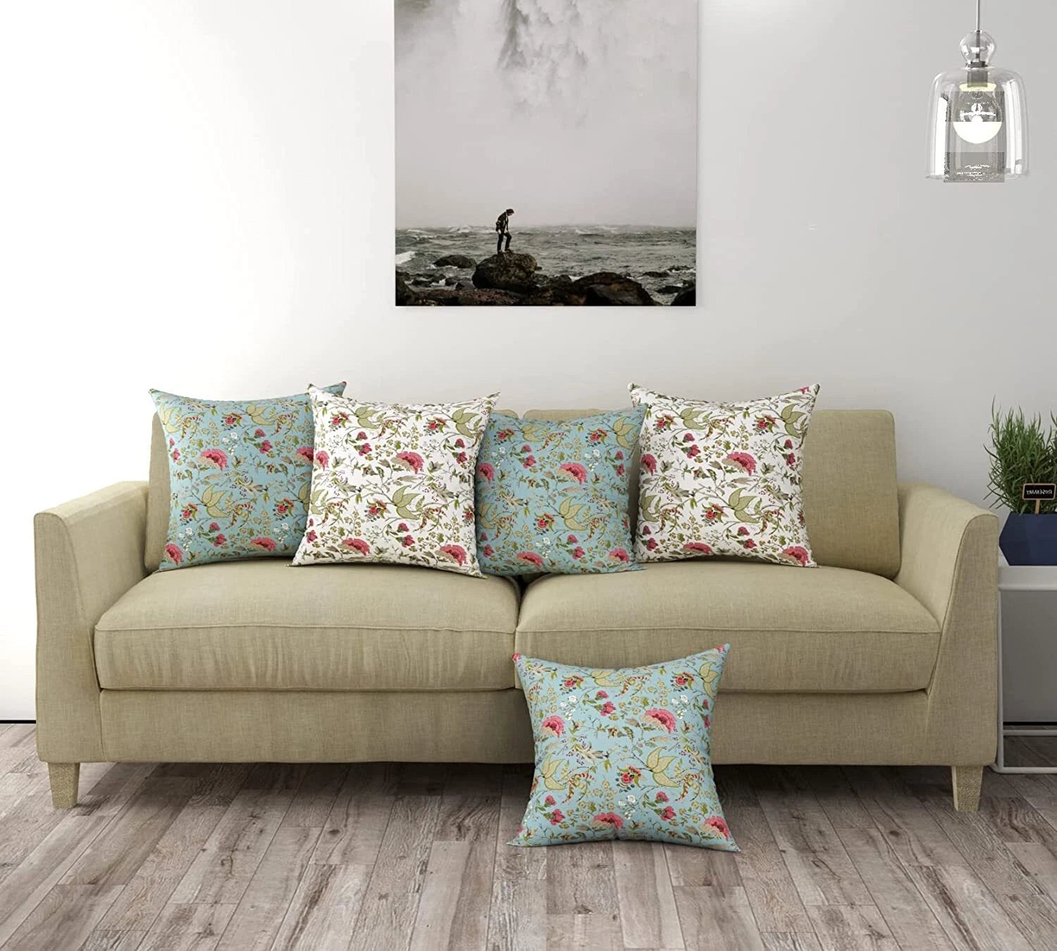 Cotton Cushion Covers Only for Sofa and Diwan 16x16 inch