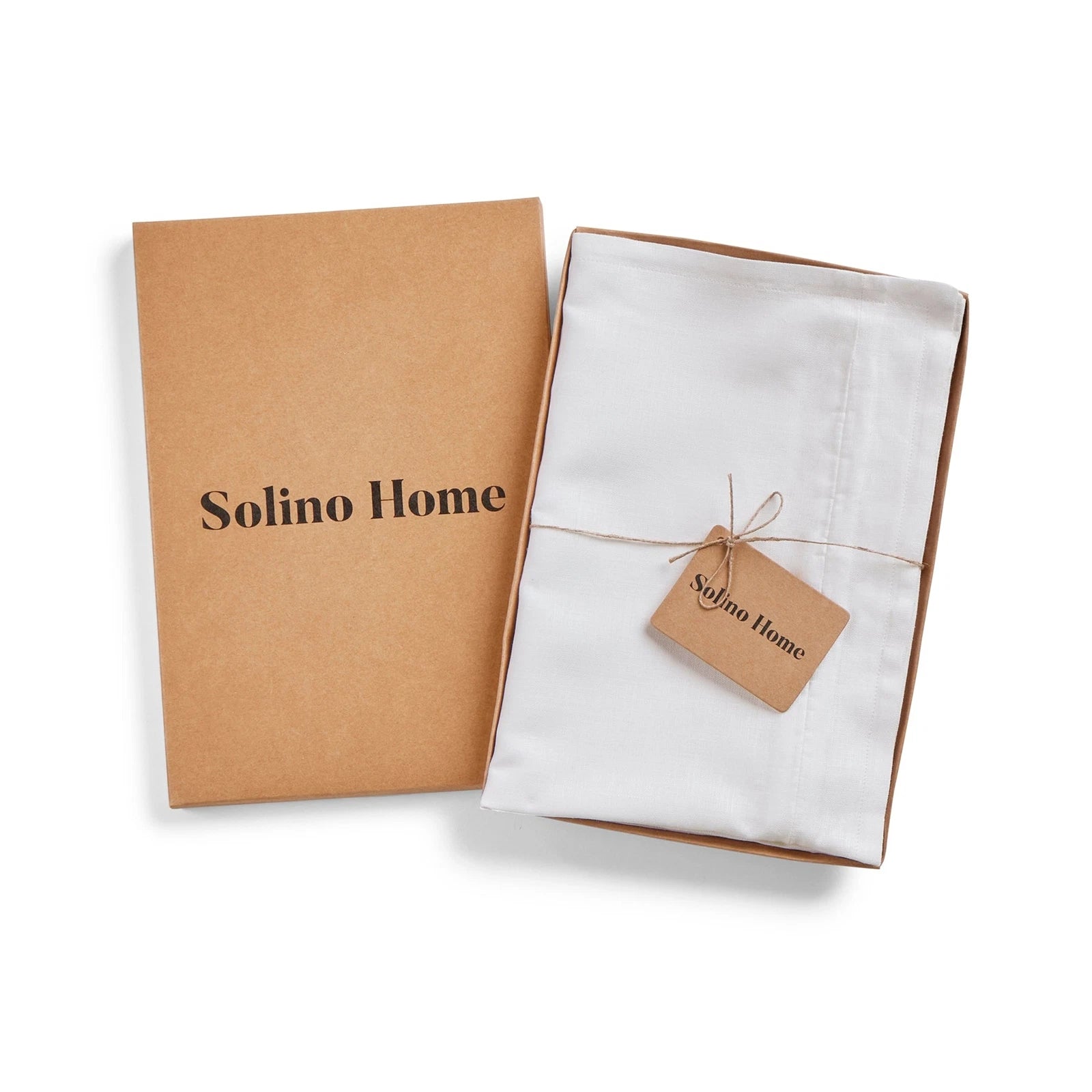 Solino Home Square Linen Pillow Cover for Cushion Couch, Sofa Bed, Santa Barbara