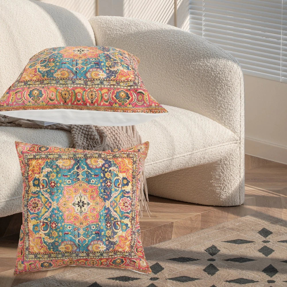 2 Pcs Pillow Case Cushion Cover Boho Style Living Room Covers Sofa Bed
