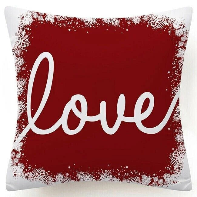 Throw PILLOW COVERS Christmas Decorative Xmas TWO-Sided Sofa Cushion Case 18x18"