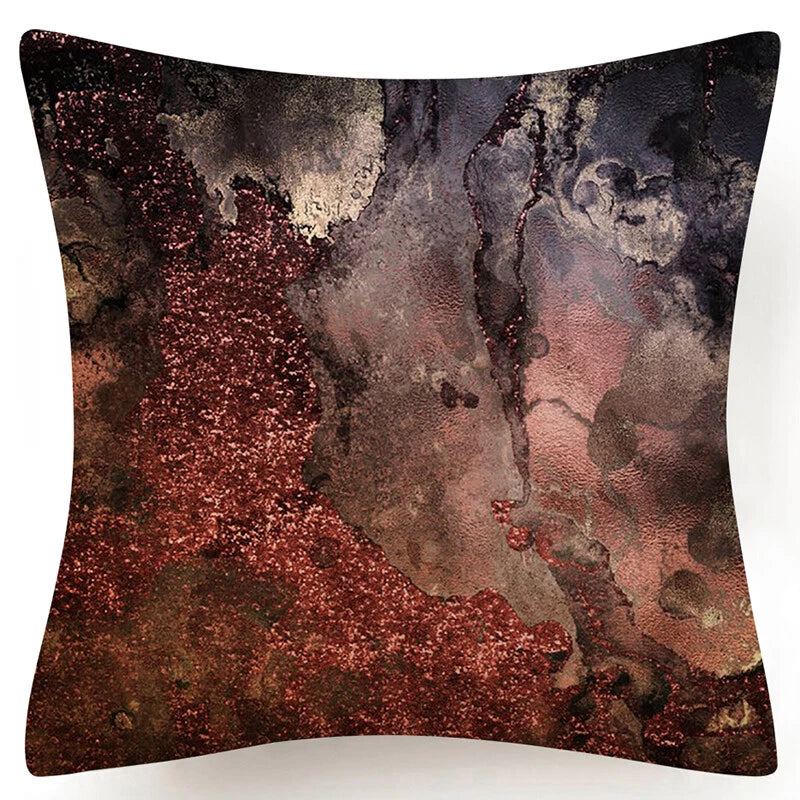 Marble Print Throw PILLOW COVER Decorative 2-Sided Sofa Bed Cushion Case 18x18"