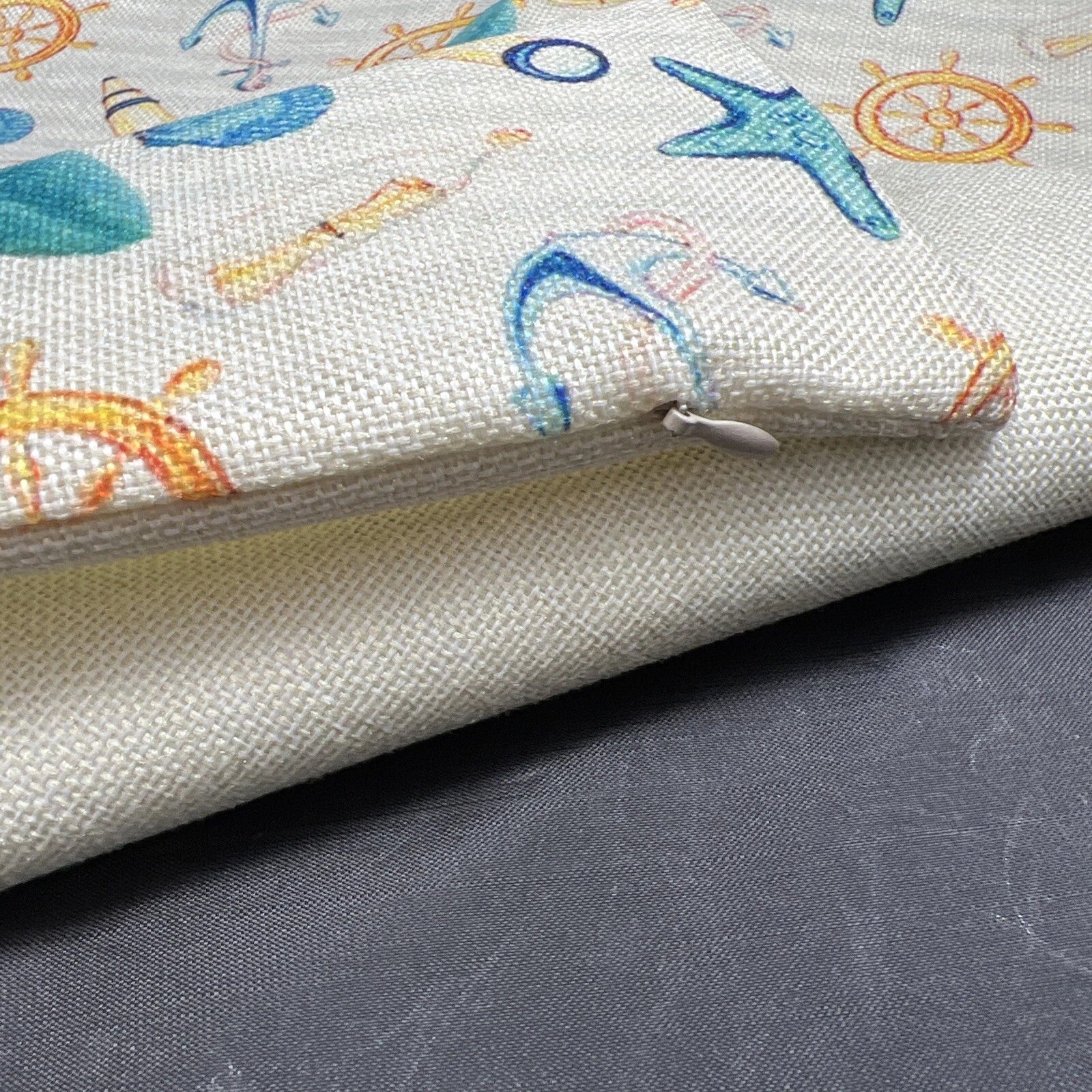 PILLOW COVER Royaburst Blue Starfish Bed Sofa Cushion Case 18x18. New