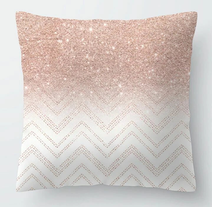 Pink Marble Throw PILLOW COVER Double Sided Sofa Decorative Cushion Cases 18x18"