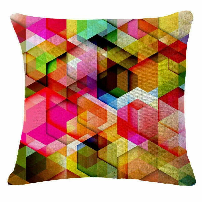 Home Leaning Cushion Geometric Pillow Printing Sofa Decoration