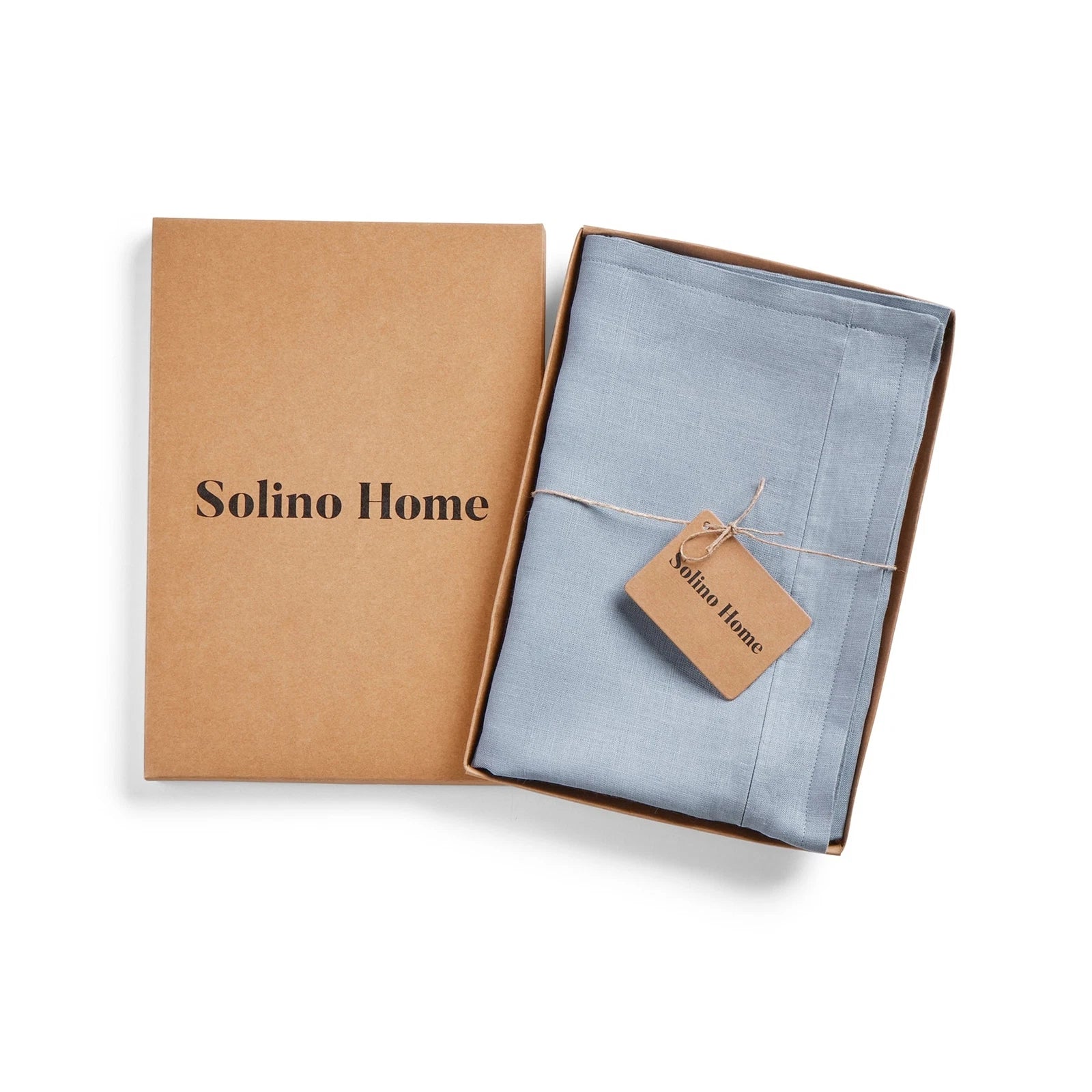 Solino Home Square Linen Pillow Cover for Cushion Couch, Sofa Bed, Santa Barbara