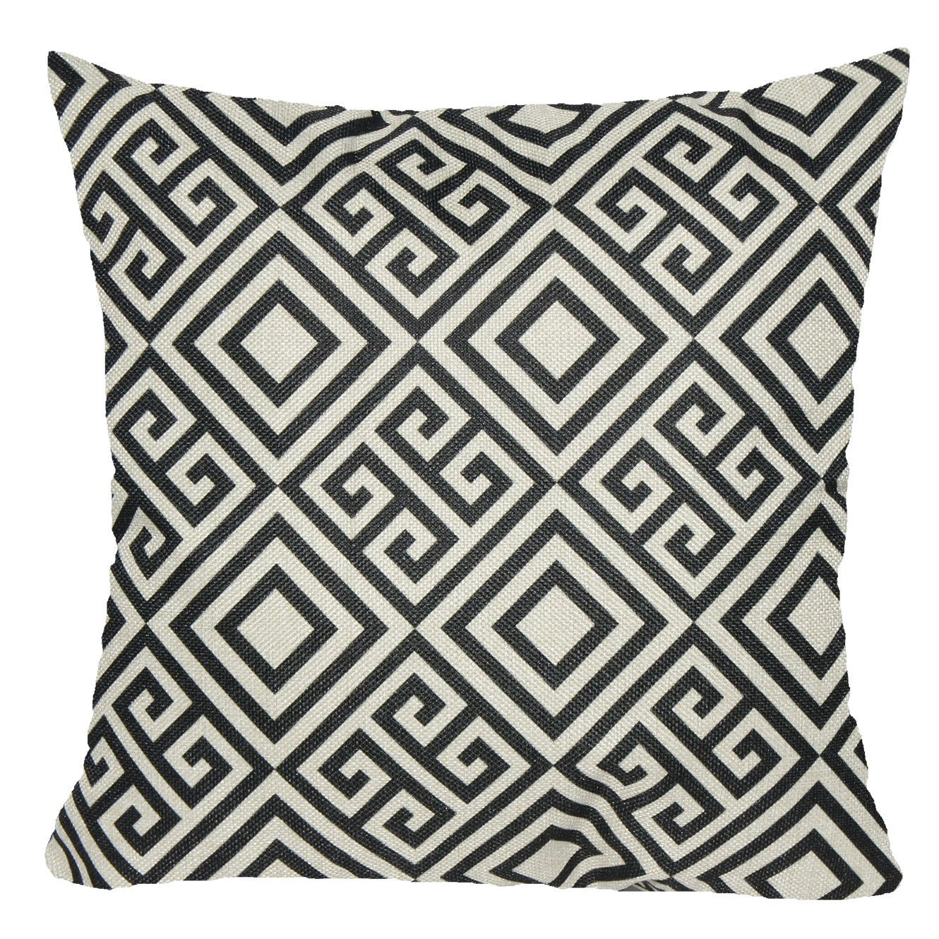 Vintage Black Home Decor PILLOW COVER Sofa Couch Bed Retro Cushion Case 18x18"