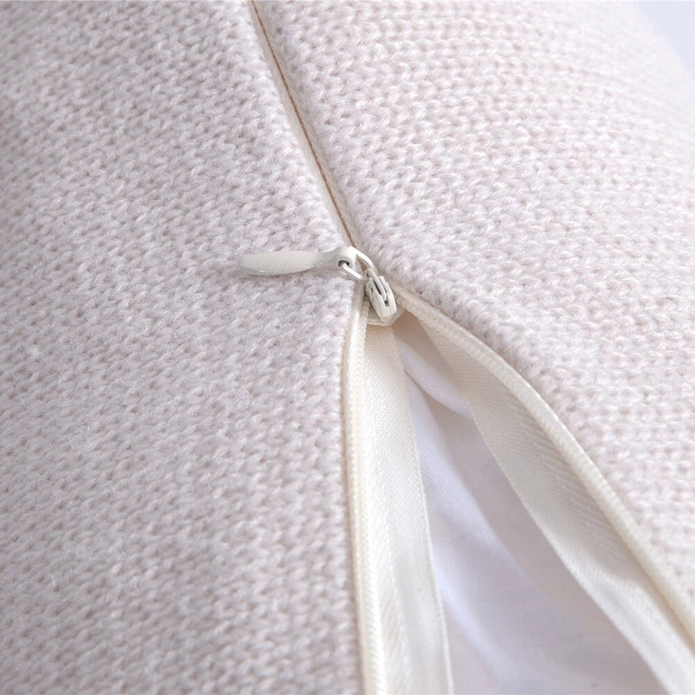 Square Knitted Tassel Pillowcase Sofa Bed Waist Throw Back Cushion Covers Chair