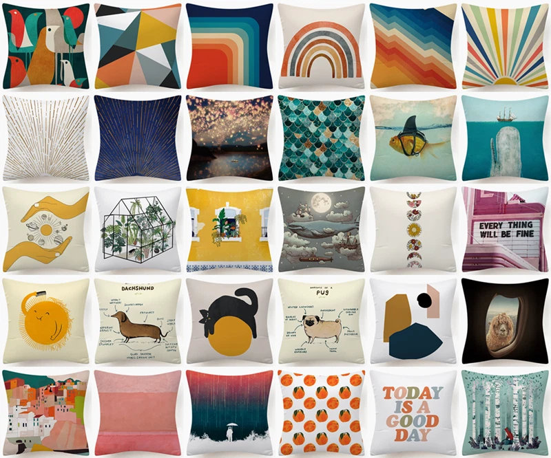 Cushion Cover Abstract Decorative Double-Sided Sofa Bed Throw PILLOW CASE 18x18"