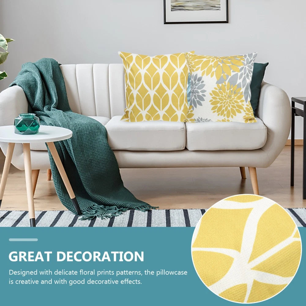 4 Pcs Pillow Case Office Decorative Pillowcase Sofa Bed Cushion Cover
