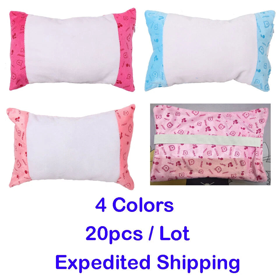 20 x Sublimation Blanks Pillow Case Cartoon Cushion Cover Sofa Decor DIY Printed