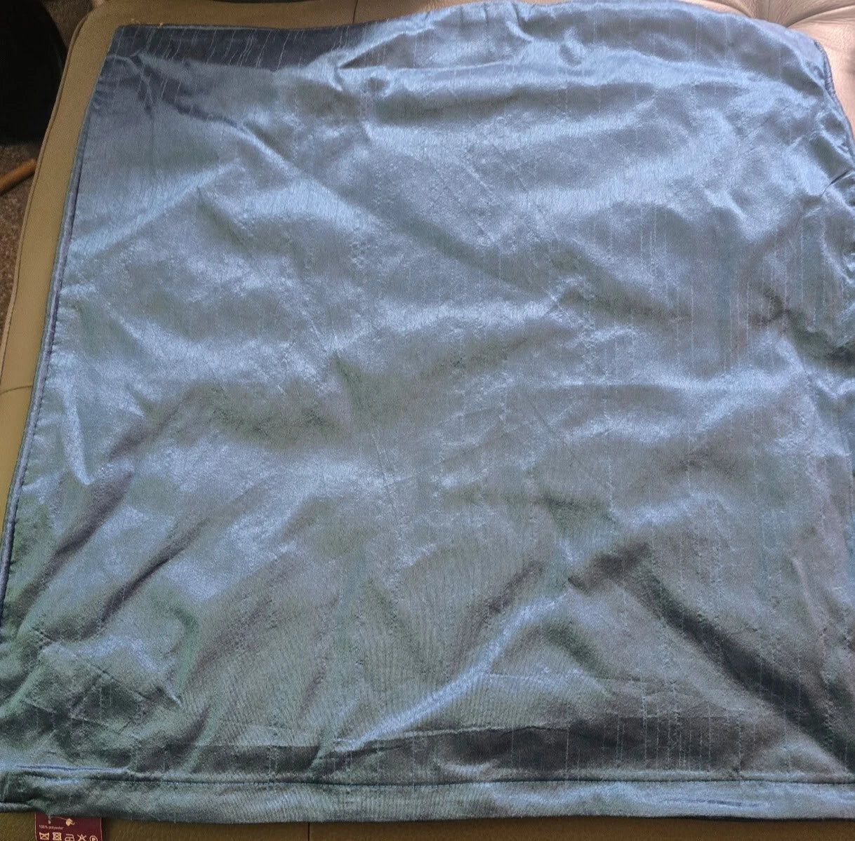 Blue Chenille Cushion Cover Shimmering Pillow Case Home Decor Sofa Bed Scatter