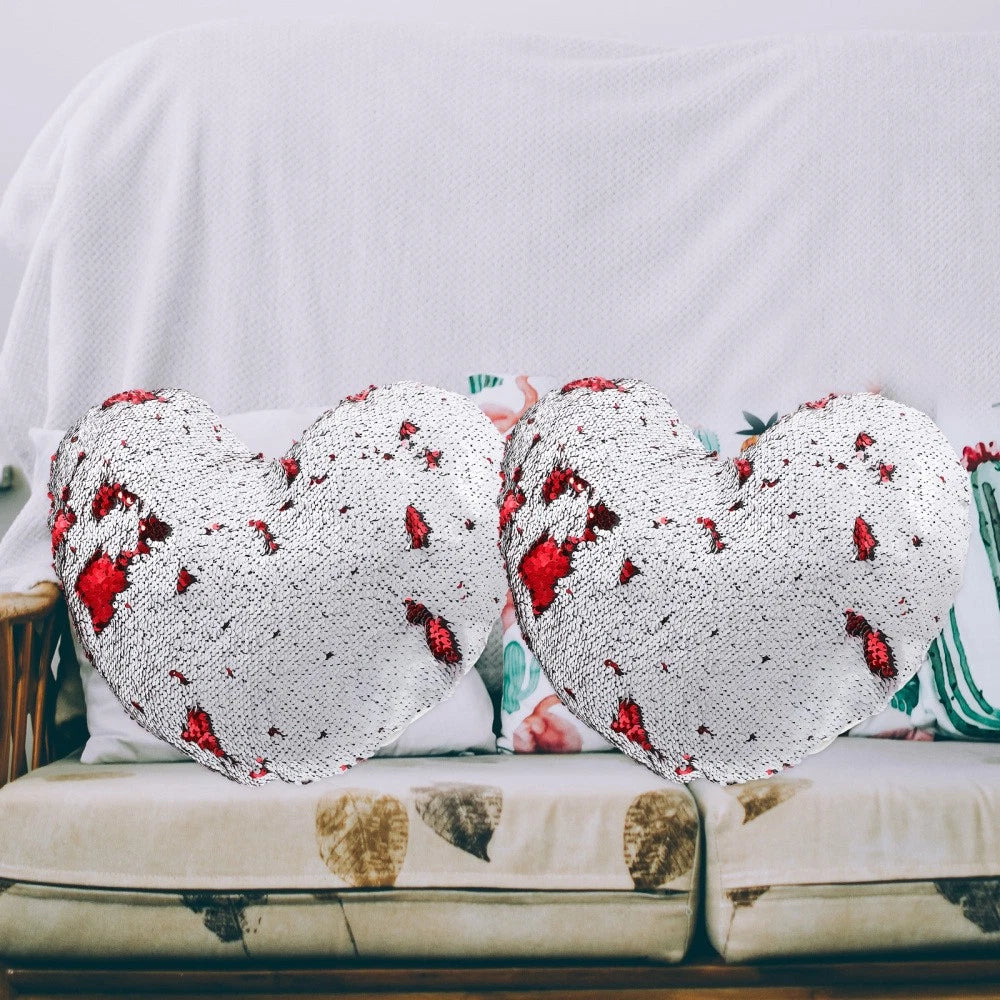 Heart-shaped Pillowcase Bed Decor Pillows Hearts Cover Sofa Covers