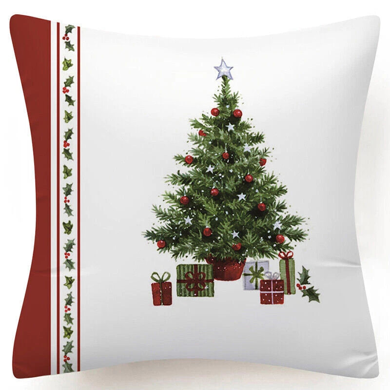 Throw PILLOW COVERS Christmas Decorative Xmas TWO-Sided Sofa Cushion Case 18x18"