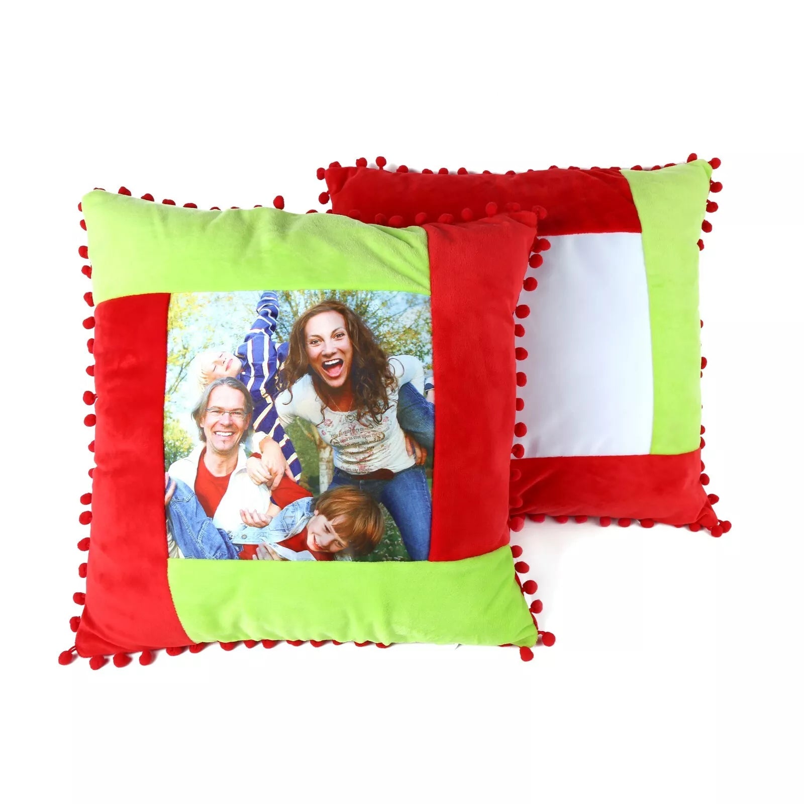 10pcs Sublimation Blank Pillowcase Multicolor Plush Sofa Cushion Cover with Ball