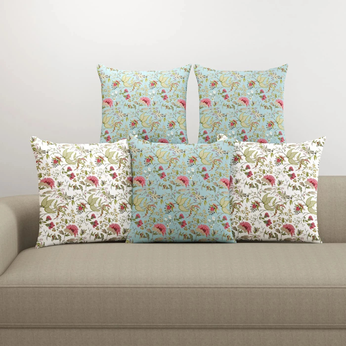 Cotton Cushion Covers Only for Sofa and Diwan 16x16 inch