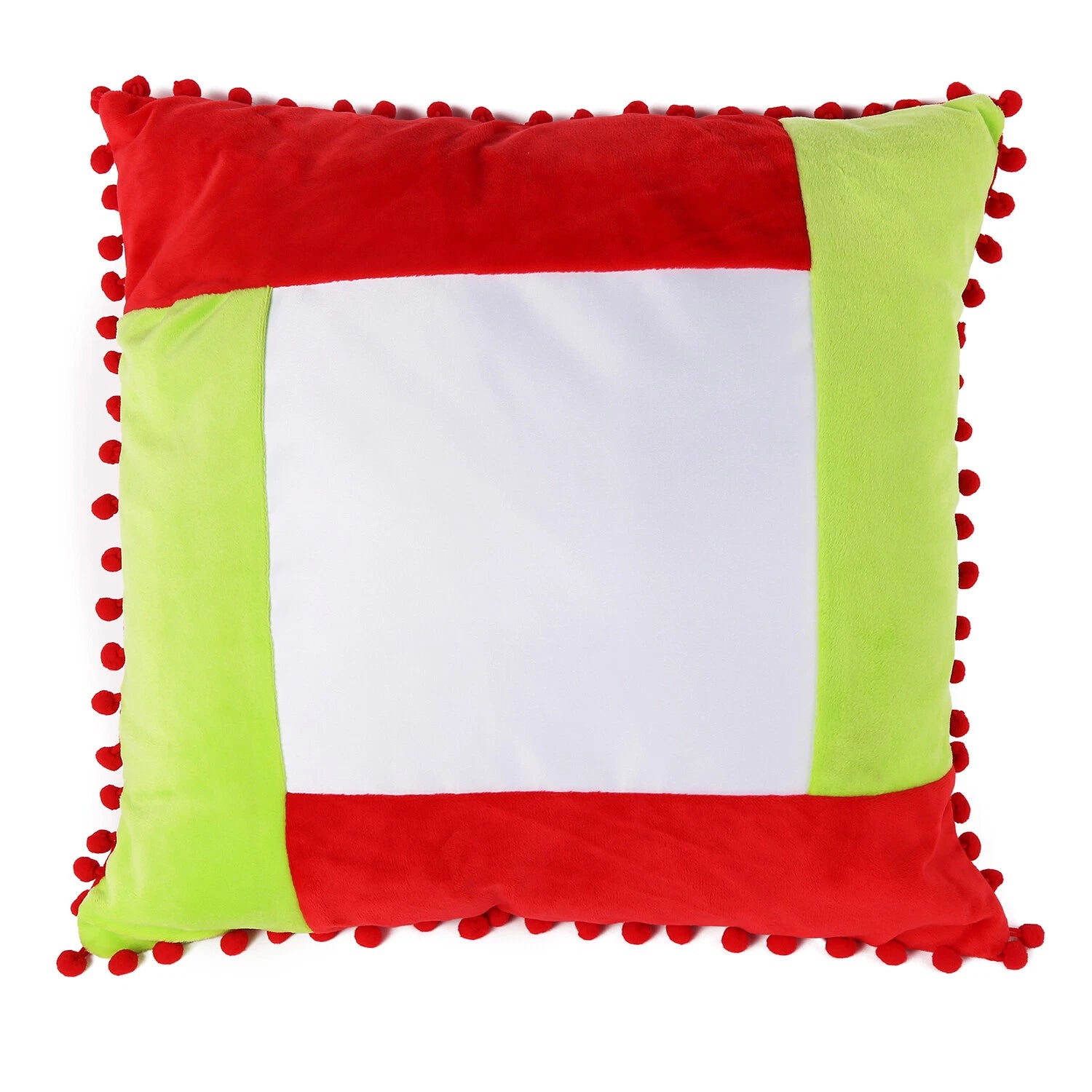 10pcs Sublimation Blank Pillowcase Multicolor Plush Sofa Cushion Cover with Ball