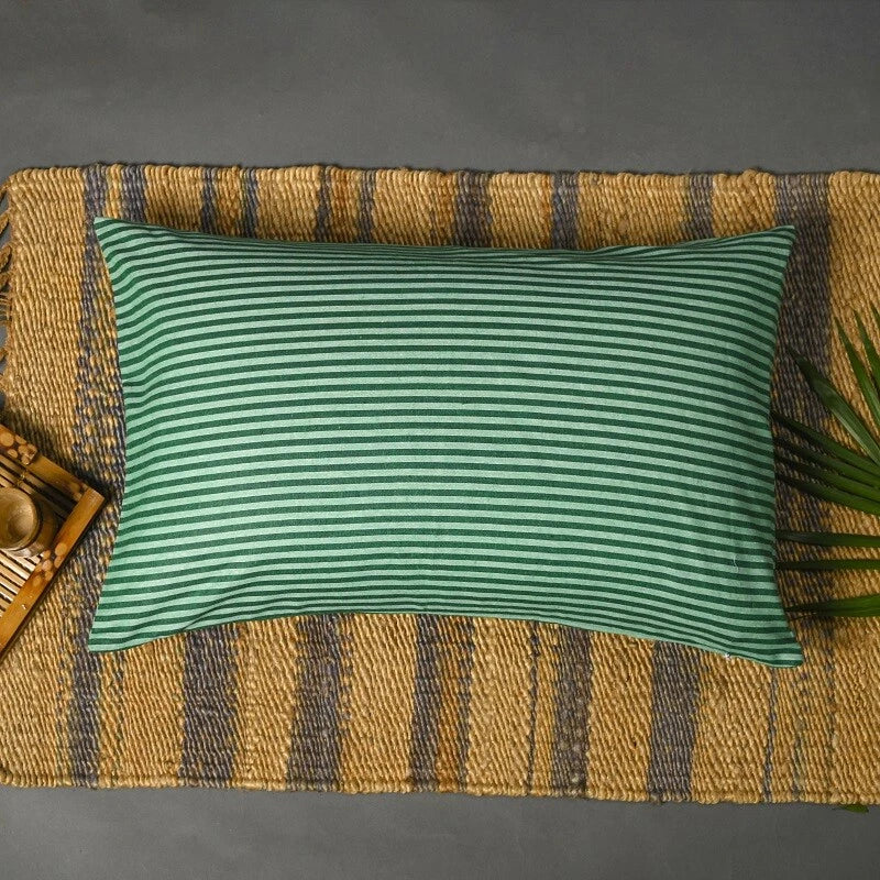 Cotton Pillow Case Cover Home Sofa Bad Decor Striped Throw Cushion Cover-18x28