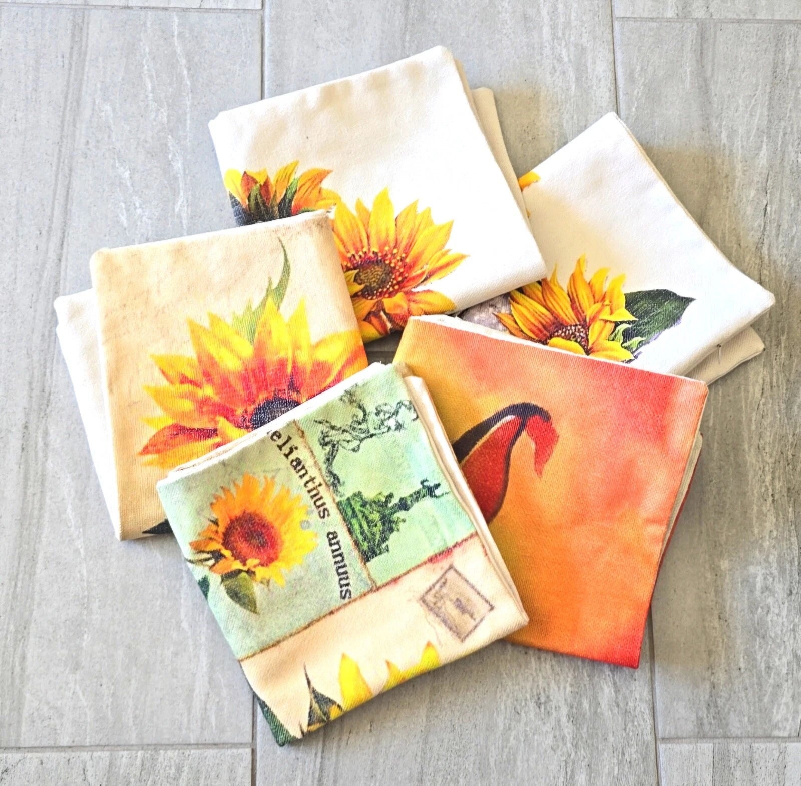 Sunflower & Ballerina Pillow Sofa Cushion Home Cushion Flower Cover 16.5"x17"