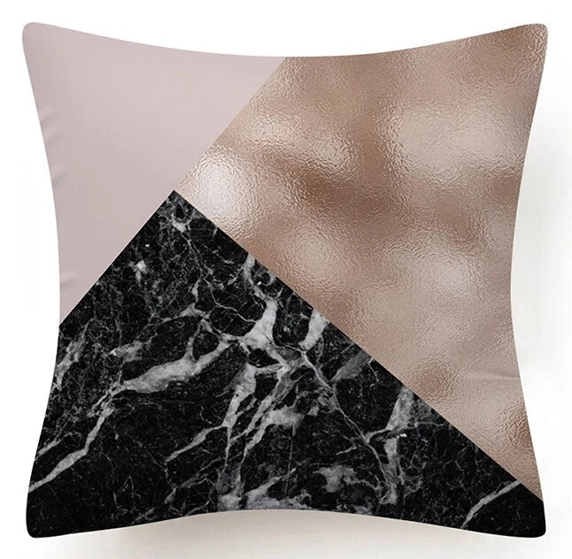 Pink Marble Throw PILLOW COVER Double Sided Sofa Decorative Cushion Cases 18x18"