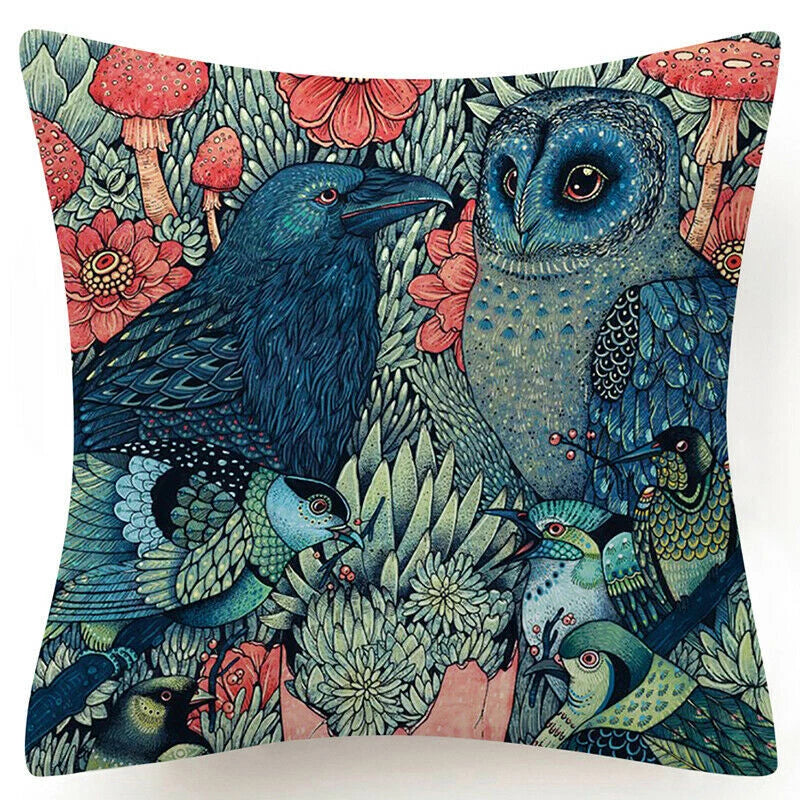 PILLOW COVER Landscape Leopard Decorative Sofa Bed Cushion Case 2-Sided 18x18"