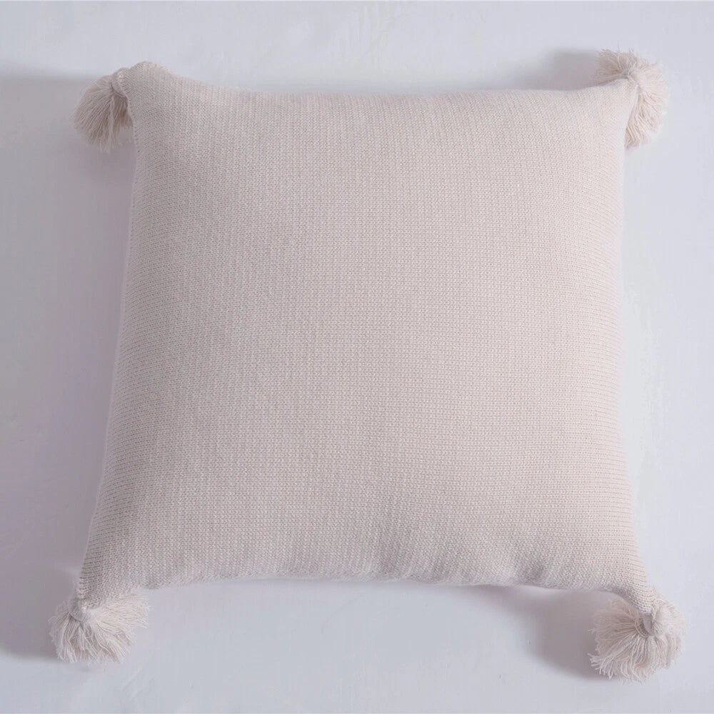 Square Knitted Tassel Pillowcase Sofa Bed Waist Throw Back Cushion Covers Chair
