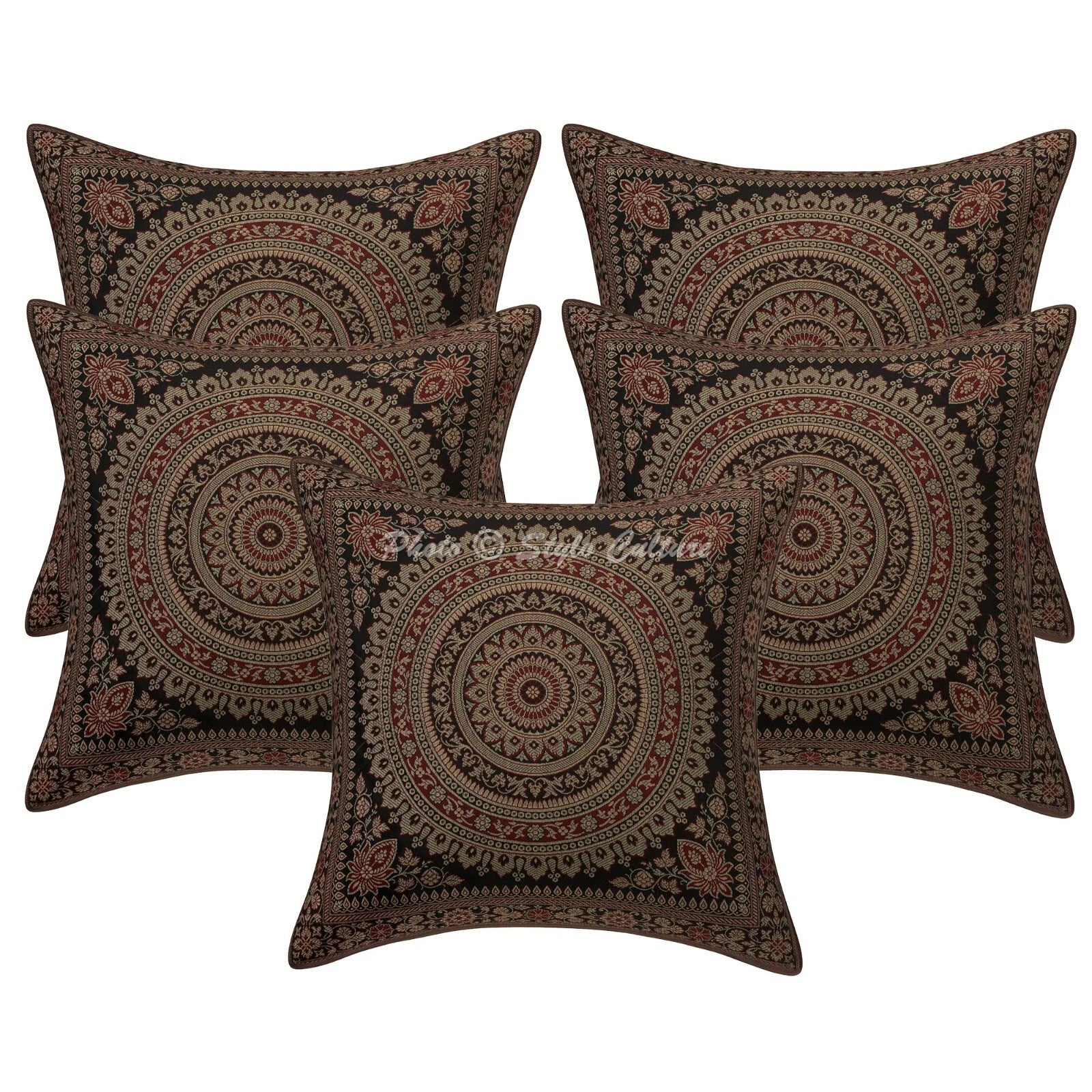 Brocade Jacquard Cushion Cover Ethnic Sofa Cover Decorative Bohemian Home Decor