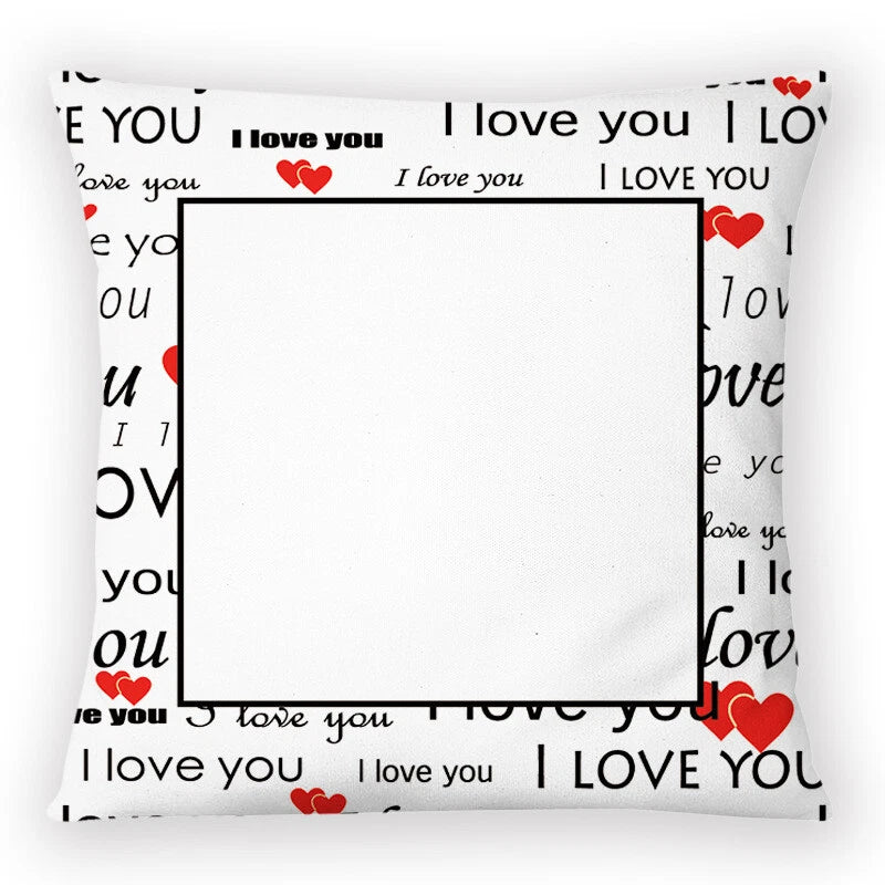 Letters Quote Words I Love You Throw Pillow Cases Cushion Covers Home Sofa Decro
