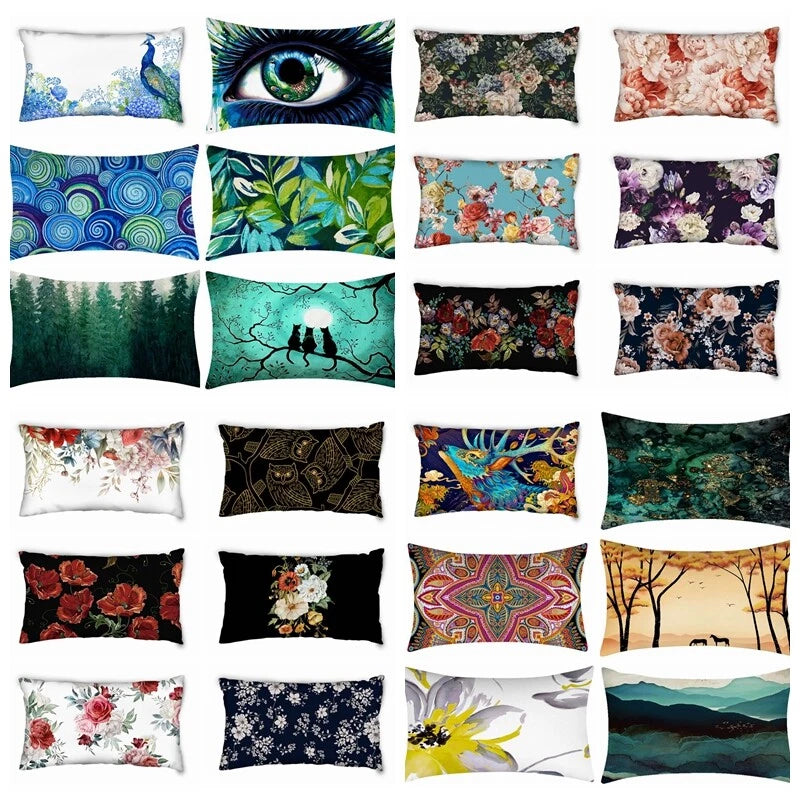 12x20" DIGITAL PRINT Cushion COVER 2-Sided Lumbar Sofa Decorative Pillow Case US