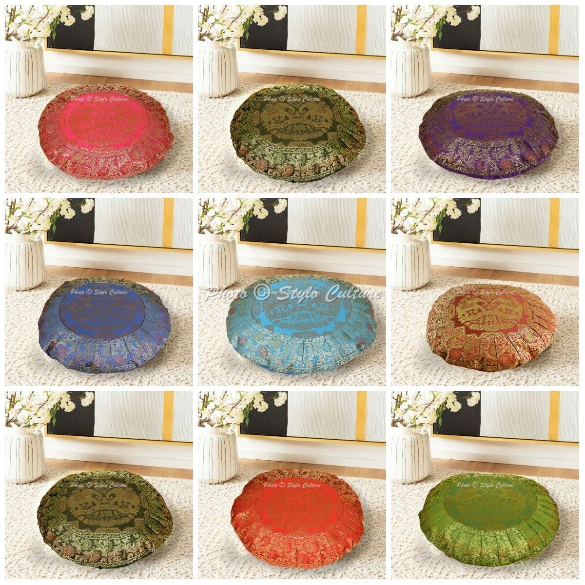 Brocade Jacquard Cushion Cover DecorativeElephant Pillow Cases For Home Decor